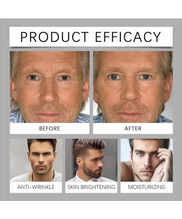  Yoelau Men's face serum with pasture-raised beef sebum | Anti-aging face cream with vitamin C and hyaluronic acid | Firming anti-wrinkle brightening and moisturizing cream (3) - Buy Online on GoSupps.com