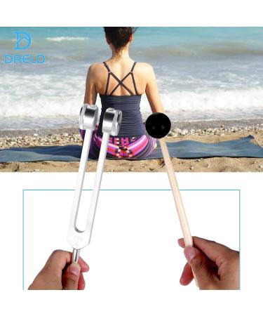 Buy Dreld 128Hz Chakra Tuning Fork with Silicone Hammer & Cleaning Cloth | DNA Repair & Sound Therapy Musical Instrument - International Shipping Available - Buy Online on GoSupps.com