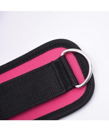 Fattoz Adjustable D-Ring Ankle Strap Buckle Body Building Resistance Band Gym Multi Thigh Leg Ankle Cuffs Power Weight Lifting Fitness Rope Rose Red - Buy Online on GoSupps.com