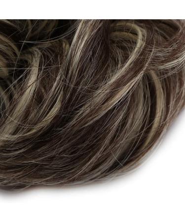 Updo Messy Hair Bun Scrunchy Hairpiece Medium Brown mix Bleach Blond 35g - Buy Online on GoSupps.com