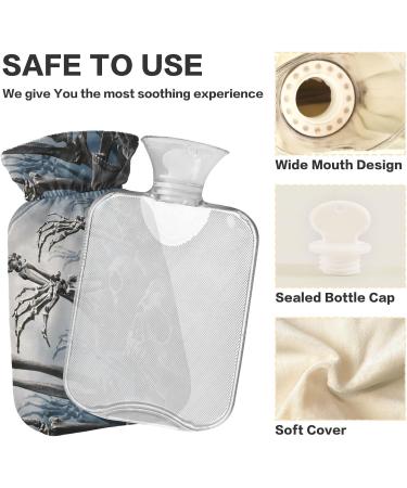 Naanle Skull Halloween Hot Water Bottle | 1L Hand & Foot Warmer | Pain Relief & Heat Therapy - Buy Online on GoSupps.com