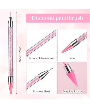 Prasacco Rhinestone Picker Tool Rhinestones Applicator Rhinestone Picker Dotting Wax Pen Rhinestone Pickup Applicator Tool with 4 Pink Replaceable Wax Head and 1 Tweezer for DIY Nail Art Tool - Buy Online on GoSupps.com