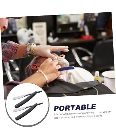 Beaupretty 2-Pack Men's Bald Head Razor - Professional Barber-Grade Shaving for Smooth Skin | Perfect for Hairdressers | Manual Shaving Razor | Black - Buy Online on GoSupps.com