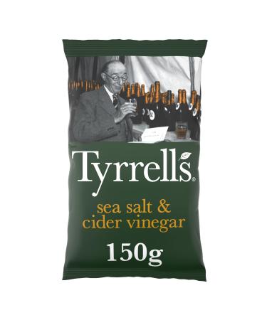 Tyrrells Sea Salt & Cider Vinegar Sharing Crisps 8 x 150g