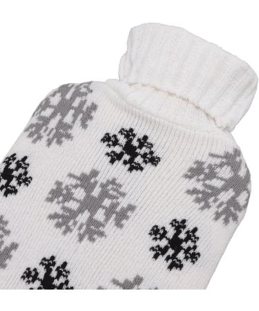 Buy 2000ml Cute Snowflake Warm Water Bottle | Knitted Lid for Kids & Adults | Keep Warm This Winter | International Shipping Available - Buy Online on GoSupps.com