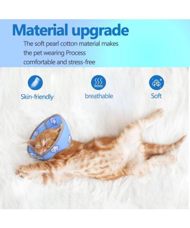 Cat Cone Collar Soft Cat Recovery Collar Soft Collar Cone After Surgery Protect The Neck Anti Lick for Puppies Small Dogs and Cats Blue S - Buy Online on GoSupps.com