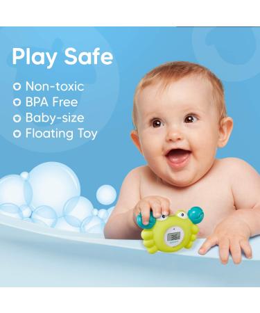 Aycorn Digital Baby Bath Thermometer - LED Fahrenheit Water & Room Temperature Monitor with Safety Warning - Infant Floating Bath Toy - Buy Online on GoSupps.com