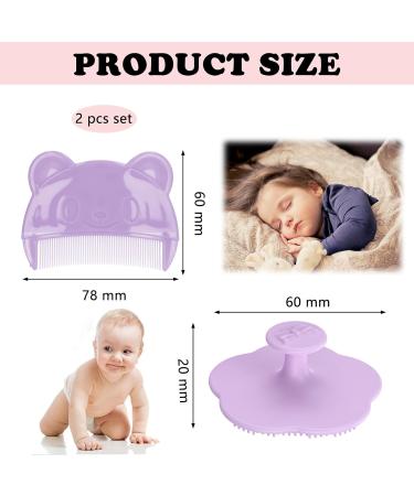 Milk Scab Removal Kit for Babies | 2 Soft Baby Hairbrushes & Combs for Gentle Scalp Massage | Perfect for Newborns - Buy Online on GoSupps.com