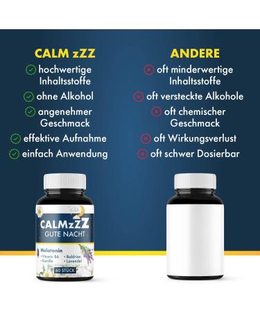 Calmzz Good Night Melatonin Gummy Bears - 60 Pieces 0.5 mg Melatonin per Fruit Gum - High Dose Sleep Aid - Buy Online on GoSupps.com