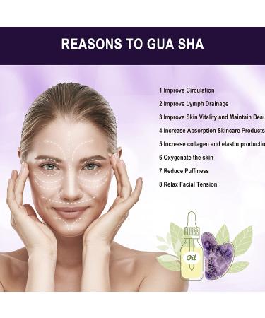 Amethyst Gua Sha Stone for Face and Body Massage - Anti-Aging Skin Care Tool for SPA Therapy - Buy Online on GoSupps.com