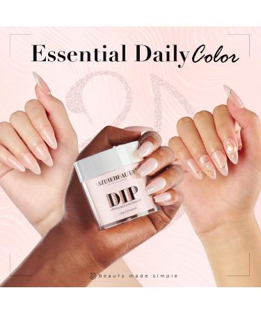 AZUREBEAUTY Dip Powder - Peachy Pink Shimmer 2Oz | Sparkling Rose Pink Glitter for Nail Art & DIY Manicure | Perfect Salon Gift - Buy Online on GoSupps.com