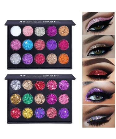MEICOLY Glitter Eyeshadow Palette - 30 Colors Pressed Pigmented Shimmer Sequined Palette for Long-Lasting Eye Makeup - 3.94X3.07 Inch/pack - Buy Online on GoSupps.com