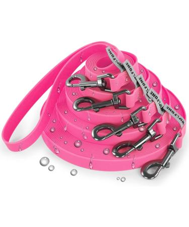 Wolfone 9m Pink Drag Line for Dogs | Waterproof Training Leash for Recall Swimming Camping & Walking - Buy Online on GoSupps.com