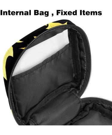 Portable Storage Bags for Women's Bandages & Menstrual Products | Yellow Leaves Design | Multicolored Holders for School & Office - Buy Online on GoSupps.com