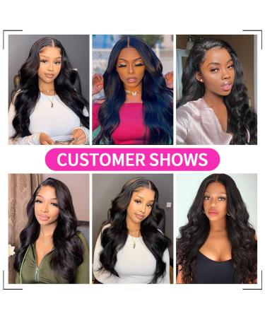 30 Inch Transparent HD Lace Front Body Wave Wig | Pre Plucked Human Hair Wig for Black Women with Baby Hair - Natural Color - Buy Online on GoSupps.com