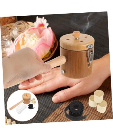 JECOMPRIS 4 Sets Hand Devices for Moxibustion - Moxa Fuel Case Rod Holder & Wood Tools Holder - Buy Online on GoSupps.com