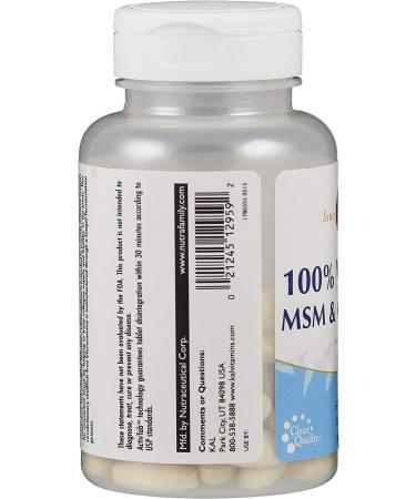 KAL 100% Vegetarian MSM and Glucosamine Tablet 500mg (60 Count) - Joint Support Supplement - Buy Online on GoSupps.com