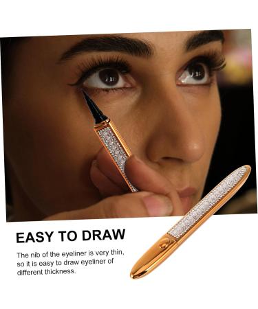 SOESFOUFU 3pcs Self Adhesive Mascara Self-adhesive Eye Liner Makeup Tools No Blooming Eye Liner Plastic Golden - Buy Online on GoSupps.com