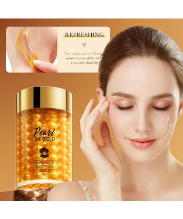 24K Gold Face Masks - Face Masks Beauty - Sleeping Face Mask for Hydrating repairing and rejuvenating skin - Face Masks Skincare - Hydrating Face Mask for Smooth Glowing Even Toned Skin Care - Buy Online on GoSupps.com