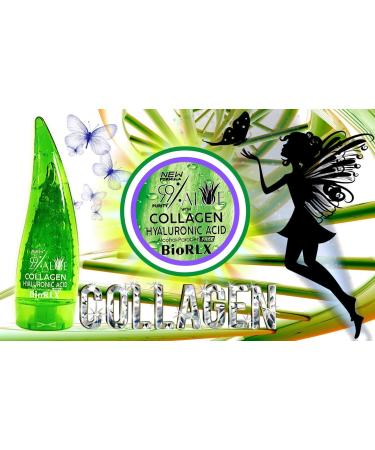 BioRLX by Cr 99% Purity Aloe Vera Gel with Collagen and Hyaluronic Acid for Face Body and Hair & Soothing (1 pc 250ml) 1 pc 250 ml (Pack of 1) - Buy Online on GoSupps.com
