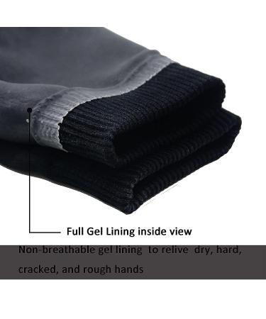 EXPER Men's Large Moisturizing Gel Gloves - Hydrating Dry Hands Treatment for Overnight Healing - Black - Buy Online on GoSupps.com