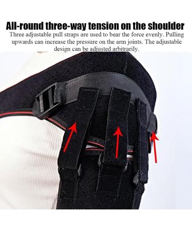 Shoulder Compression Wrap Shoulder Brace Shoulder Brace Strap with Removable Airbag 3 Adjustable Pull Straps and User Friendly Breathable Fabric for Dislocation Chronic Pain Relief Grey - Buy Online on GoSupps.com