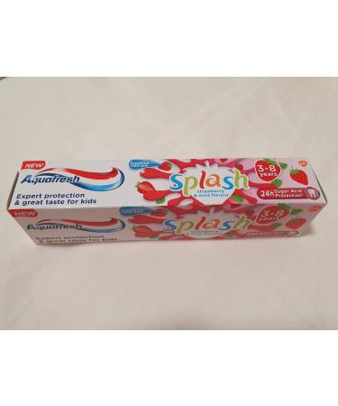 Aquafresh Splash Toothpaste for Kids Aged 3-8 | Fluoride-Free Fun Flavors | International Shipping Available - Buy Online on GoSupps.com
