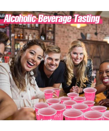 200 Pack 2oz Disposable Shot Glasses - Pink Plastic Party Cups for Bachelorette, Birthday, Holiday - Ideal for Drinks, Snacks, Samples - Buy Online on GoSupps.com