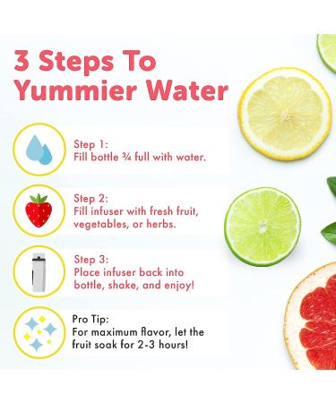 Brimma 32 oz Fruit Infuser Water Bottle - Large Leakproof Plastic Bottle for Gym, Bike, Camping & Travel - Buy Online on GoSupps.com