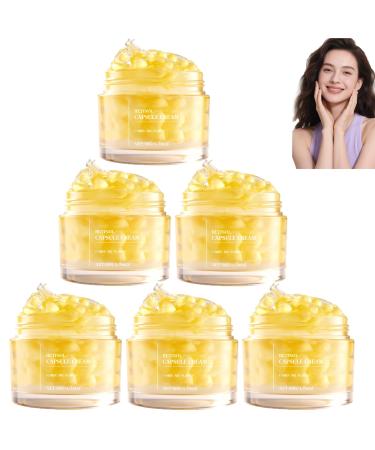 homomdy Collagen Retinol Capsule Cream AntiAging Retinol Collagen Face Cream Deep Hydration and Reducing Wrinkles Improving Firmness and Elasticity Brightening Skin 6pcs