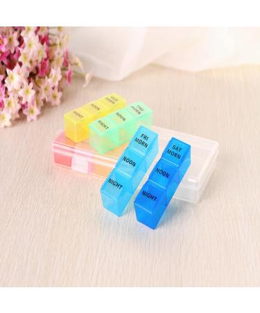 Weekly Pill Organizer - 3 Times a Day Small Pill Box for Vitamins Fish Oils & Supplements - 7 Day Med Case - Buy Online on GoSupps.com