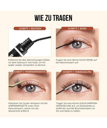 Cluster Lashes Quewel - 168 Piece C Curl Mix Eyelash Extensions (12-18mm) - Soft & Light Volume False Eyelashes for Home Use - Qu33-D-Mix - Buy Online on GoSupps.com