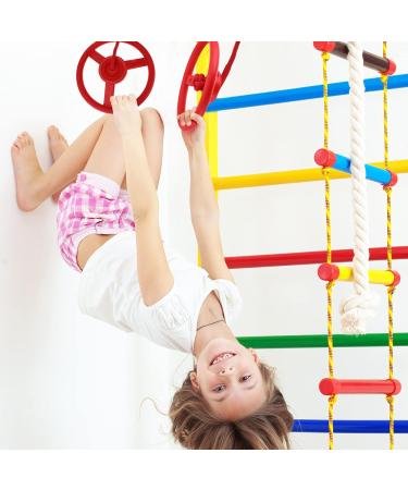 Sanwuta Ninja Monkey Bars - 6 Pack Trapeze Swing Bars for Obstacle Course Attachments - Fun Backyard Play Sets for Kids and Adults - Outdoor Ninja Rings and Wheels Included - Buy Online on GoSupps.com