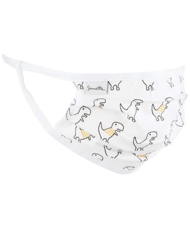 Sanetta Unisex Mask Children Fashion Scarf (Pack of 2) 1 piece (Pack of 2) dino white