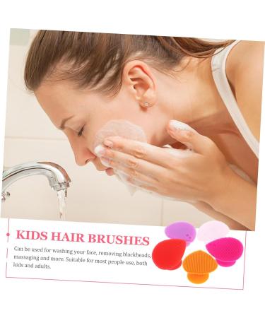 Collbath 5-Piece Heart-Shaped Bathing Brush Set for Kids | Multifunctional Silicone Hairbrush & Facial Cleansing Massager | Ideal for Bathing & Massage - Buy Online on GoSupps.com