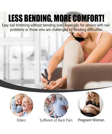 Premium Angled Head Toenail Clippers for Thick Nails - Ergonomic Steel Trimmer for Seniors | Best Nail Cutter with Catcher for Easy Use - Buy Online on GoSupps.com