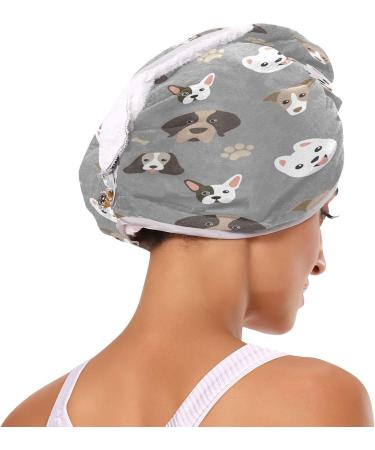 Cute Dogs Paws Dry Hair Cap | Quick Drying Towel Set with Button Headband | Super Absorbent & Soft Comfort for Pets - International Shipping Available - Buy Online on GoSupps.com