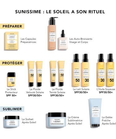 Lierac - Sunissime - L'Huile Soyeuse Solaire Corps Anti- ge Global SPF50 150ml - Soin Solaire Corps - Prot ge - Anti- ge - Sublime - Toucher sec - Fini satin  - Buy Online on GoSupps.com
