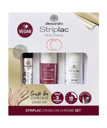 alessandro Striplac Peel or Soak ICEGOLD Crush On Chrome Set Perfect nails in 15 minutes