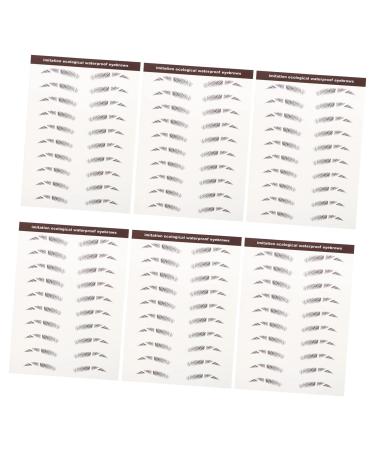 FOMIYES 12 pcs Like Long False D Hair Fake Natural Makeup Sticker Tool Eyebrows Eyebrow Lasting Stickers