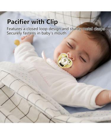 Letter F Shape Pacifier - Stylish Silicone Baby Pacifier with Chain Clip for Home & Travel - International Shipping Available - Buy Online on GoSupps.com