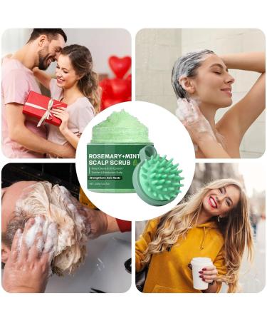 gifyym Rosemary Clarifying Hair Scrub for Buildup Removal Hair with silicone massager for women Promote for prone greasy and dry itchy 100g - Buy Online on GoSupps.com