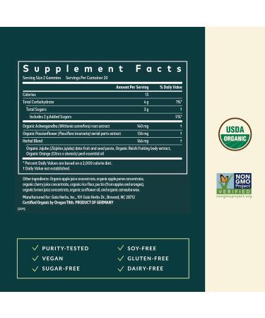 Gaia Herbs Organic Sleep Gummies Sleep Support Ashwagandha Organic Reishi Mushroom Passionflower USDA Certified Organic Non-GMO Gluten Free Vegan 40 Count 40 Count (Pack of 1) - Buy Online on GoSupps.com