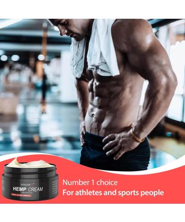 Hemp Cream Fast & Effective Extra Strong for Muscle & Joint - Natural Hemp Oil Arnica Turmeric - Cruelty Free - Premium Grade Formula - VITALIVE 60g 60.00 g (Pack of 1) - Buy Online on GoSupps.com