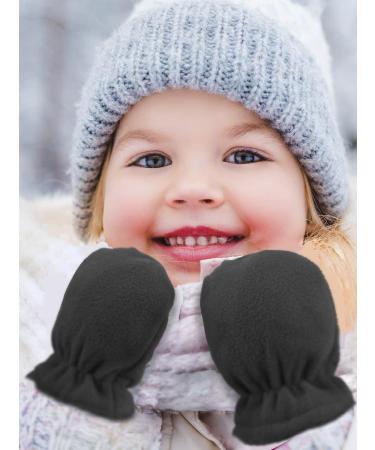 Boyiee 3 Pairs Baby Toddler Winter Mittens | Fleece Warm Kids Mittens 6-18 Months Black - Buy Online on GoSupps.com