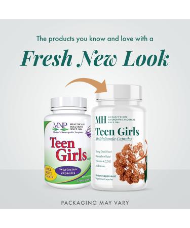 MICHAEL'S Health Naturopathic Programs Teen Girls Multivitamin - 120 Vegetarian Capsules - Nutrients for Healthy Growth & Development - Kosher - 60 Servings - Buy Online on GoSupps.com