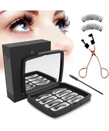Magnetic Eyelashes without Eyeliner Reusable Dual Magnetic Eyelashes NO Eyeliner or Glue Needed-AAAAAAA