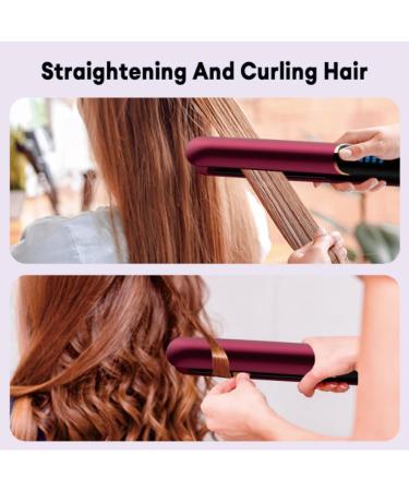 1 Inch Anti-Static Flat Iron Travel Straightener - Floating Ceramic Plates & Digital Controls - Perfect Gift for Friends & Family - Buy Online on GoSupps.com