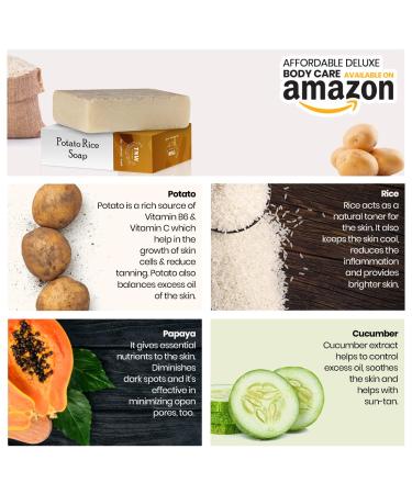 Buy TNW Handmade Potato Rice Soap - Natural Tanning & Pigmentation Solution for Oily Skin | Sulphate & Paraben Free - 100g - Buy Online on GoSupps.com