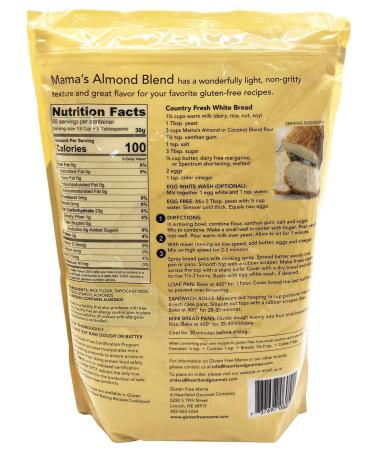 Gluten Free Mamas Almond Blend Flour - Non-Gritty, Great Flavor All Purpose Flour (4lb) - Buy Online on GoSupps.com
